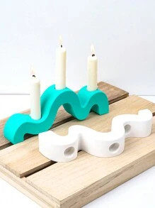 1PC Wavy Shaped Candlestick Holder Epoxy Resin Mold Line S-Shaped Candlestick Casting Silicone Mold Home Decoration DIY Handmade Craft Tool
