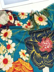 New Simple Print Women Scarf Fashion Neck Wrap Spring/Summer Sun Protection Beach Shawl Linen Feel For Ladies - Multicolor - View 7