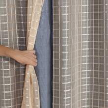 Blackout Curtain With Checkered Voil 2.80 M X 2.30 M - Màu nâu  Mocha - Xem 2
