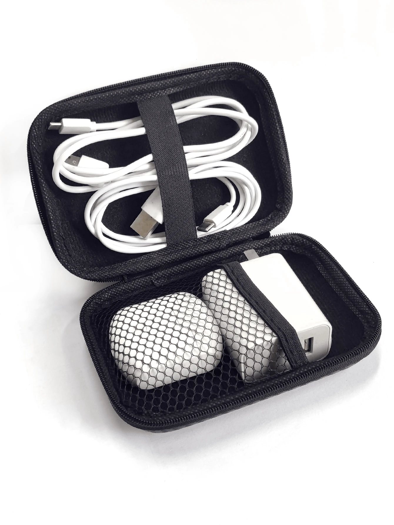 拉链式线缆整理盒，便携式多色充电器耳机便携包