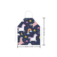 1/2/4 件儿童围裙，卡通独角兽风格男孩女孩围裙，用于烹饪烘焙艺术绘画园艺围裙，儿童围裙，儿童围裙，儿童围裙，幼儿烹饪，男孩围裙，儿童围裙，围裙，儿童围裙，儿童围裙，儿童烹饪围裙，幼儿围裙，儿童厨师，儿童烹饪围裙，可爱围裙，儿童围裙，儿童围裙，围裙
