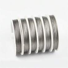 1-10 Stücke Edelstahl Draht 0,3-0,8mm dick, DIY Schmuckherstellung Perlenaufreihung Angelschnur für Armbänder, Halsketten, Haarspangen Accessoires