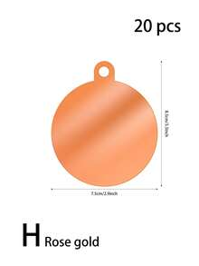 20pcs Clear Round Acrylic Blank Discs With Holes, Suitable For Christmas Tree Decor,Christmas Gift - Multicolor - View 13