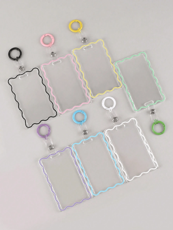 2Pcs And 1pc Key Ring Transparent Creative Acrylic Student Campus Card Meal Card Protective Cover Key Ring Lightweight Keychain Pendant Office Supplies School Supplies Home Supplies Back To School Gift Photo Badge Holder Card Holder Wallet Business Card Holder Credit Card Holder Id Card Holder Women For Women Card Wallet
