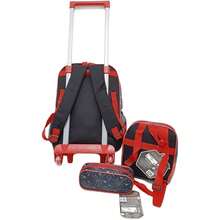 3 Piece Set Backpack Lunch Box And Pencil Case Dark Spider Spider For Boys School - 黑色 - 查看 5