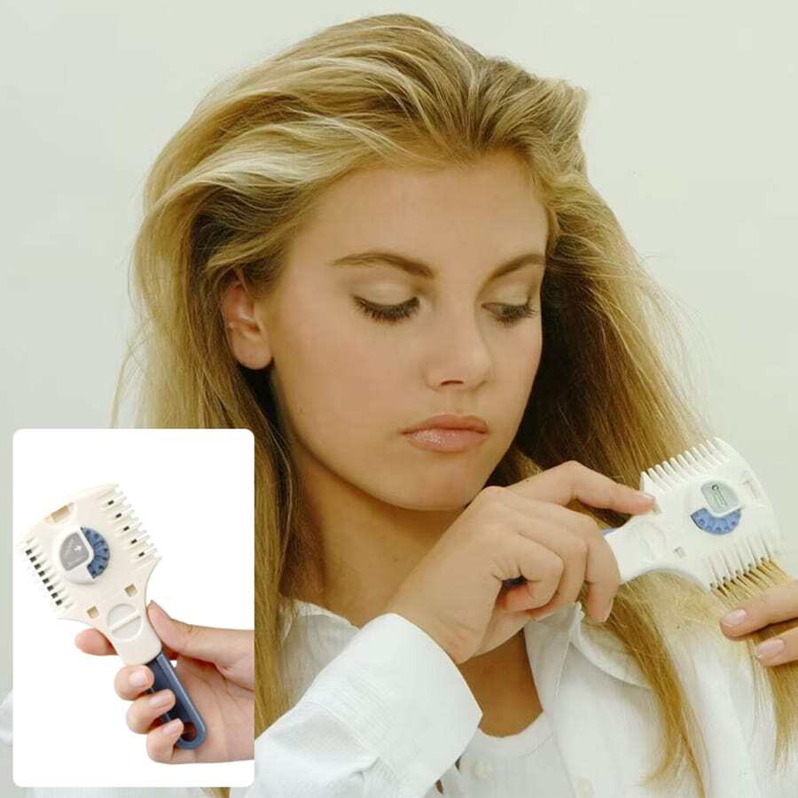 Professional Hair Clippers Razor Comb Hair Cutter Comb Dual Side Cutting Scissors Double Razor Hair Thinning Comb Slim Haircuts Cutting Tool (15.1 * 6.8 * 1cm) Hand Tools - Blue and White - View 1