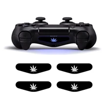 DATA FROG 4 pièces DATA FROG Autocollants LED noirs pour couvrir la barre lumineuse de la console de jeu PS 4. Sticker vinyle pour manette de PlayStation 4
