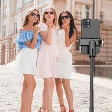 2025 NEW Bluetooth Selfie Stick Foldable Wireless Tripod With Bluetooth Shutter Monopod Live Photograph Compatible With Iphone - Black - View 8