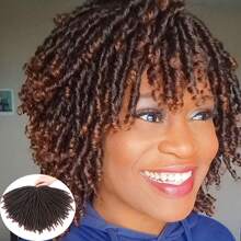 Short Dreadlock Crochet Hair Bundles Synthetic Hair Faux Locs 8 Inches Soft Locs Pre-Twisted Locs Braids Dreadlock Locs 20 Strands/Pack Pre-Looped Crochet Hair For Women Daily Use