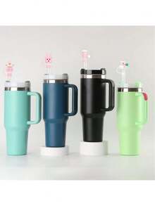 4 piezas Tapas de sorbete de silicona navideñas - Lindas cubiertas de sorbete reutilizables para vasos, compatibles con 10 mm, perfectas para regalos y decoraciones navideñas