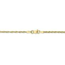 The Black Bow 1.8mm 10k Yellow Gold Diamond Cut Hollow Rope Chain Necklace