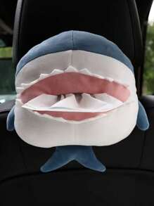 1 pieza Caja de pañuelos montada en el coche con diseño de animal creativo, caja de papel colgante con diseño de dibujos animados en el coche, caja multifuncional para el apoyabrazos, caja de papel para visera de sol en el coche - Unitalla - Ver 9