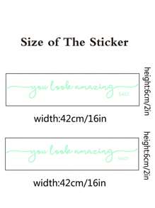 You Look Stunning. Introduction: Mirror Wall Sticker - Green - View 8