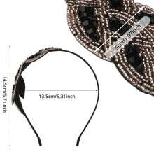 1 Stück Kristall handgemachter Perlen Kopfschmuck für Bankette, Maskeraden, Haarband, Haarreifen, Haarzubehör