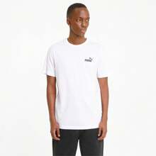 Puma Boyfriend Style Mens ESS Logo T-Shirt (White) - White - View 3