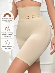 Women's Slim Fit Shaping Shorts, Tummy Control, Butt Lifting, Semi-Sheer