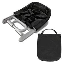 Froadp Baby Table Seat Booster Child Chair Foldable High Chair With Non-Slip Handle & Belt & Storage Bags Child High Chair For 2-8cm Thick Table - 黑色 - 查看 4