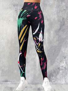 Quần legging thể thao yoga cạp cao co giãn cao dành cho nữ, quần bó sát thấm hút mồ hôi, quần dài in họa tiết giúp nâng mông và thon gọn vòng eo, thích hợp cho mùa hè. - Nhiều màu - Xem 4