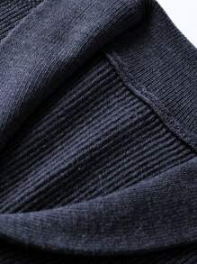 Cardigans grande taille pour hommes - Bleu marine - Voir 3