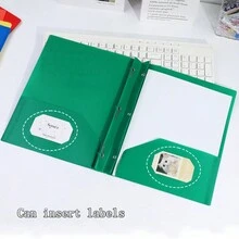 Heavy Duty Plastic Folders With 2 Pockets For Letter Size Paper, Assorted Color,Poly Folders, Plastic Pocket Folder With Business Card Slot,For School/Home/Office,Pack Of  1 - Çok renkli - Görünüm 1