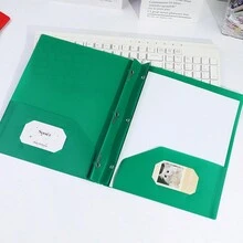 Heavy Duty Plastic Folders With 2 Pockets For Letter Size Paper, Assorted Color,Poly Folders, Plastic Pocket Folder With Business Card Slot,For School/Home/Office,Pack Of  1 - Çok renkli - Görünüm 3