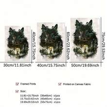 1pc Unique Soul Canvas Poster - Wooden Frame, Vibrant Scenery, Black Cat Print Artwork Printing - Waterproof And Odorless - Exquisite Gift For Wall Decoration, Adding Fun To Bedroom, Office, Bar, Living Room Walls, Perfect For Autumn Decoration - 黑色 - 查看 2