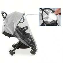 Universal Stroller Rain Cover - Waterproof & Windproof Travel Weather Shield, Thick & Durable, Dust & Snow Proof, Breathable Mesh For Clear View