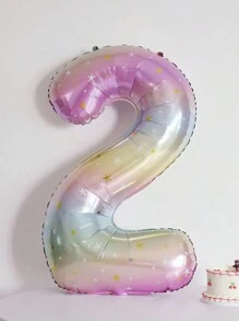 1 pieza Globo con diseño de número para decoración de fiesta