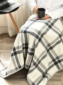 1pc Poncho Thick Plaid Fleece Double Layer Multi-Functional Shawl Blanket, Suitable For Home,Office,Maternity Use, Autumn/Winter - Multicolor - View 4