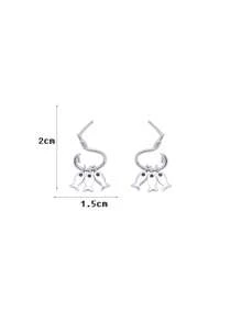 1 对百搭简约创意小鱼流苏耳环 - 復古銀色 - 查看 4