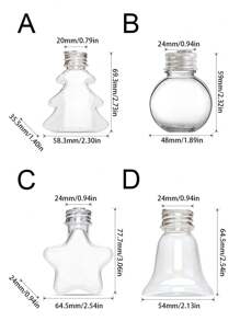 10pcs 50ml Deluxe Christmas Ball Ornament Set - Hanging Christmas Decoration, Party Beverage Container, Candy And Dried Fruit Storage - Perfect For Christmas Tree Decoration, Party, And Gift Giving, Halloween, Halloween Decoration