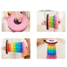 Portable Folding Stool Bench With Handle Fishing Compact - Màu xanh lam - Xem 5