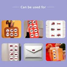 500pcs Fire Truck Graffiti Stickers For Computer Desk, Helmet, Skateboard, Guitar, Water Bottle, Luggage, Notebook, Diy Arts & Crafts, Self-Adhesive - Multicolor - View 8