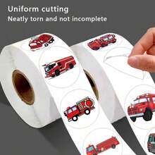 500pcs Fire Truck Graffiti Stickers For Computer Desk, Helmet, Skateboard, Guitar, Water Bottle, Luggage, Notebook, Diy Arts & Crafts, Self-Adhesive - Multicolor - View 6