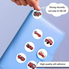 500pcs Fire Truck Graffiti Stickers For Computer Desk, Helmet, Skateboard, Guitar, Water Bottle, Luggage, Notebook, Diy Arts & Crafts, Self-Adhesive - Multicolor - View 7