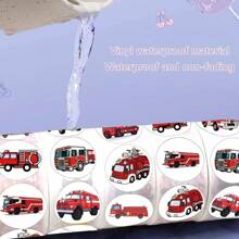 500pcs Fire Truck Graffiti Stickers For Computer Desk, Helmet, Skateboard, Guitar, Water Bottle, Luggage, Notebook, Diy Arts & Crafts, Self-Adhesive - Multicolor - View 5