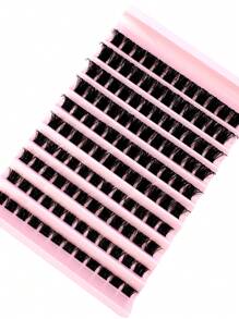 8-16mm D-Curl Fluffy 3D Segmented False Eyelashes DIY Natural Individual Lashes Makeup Tools, Soft & Natural, Easy To Use Lash Clusters, Individual Lashes - Black - View 5