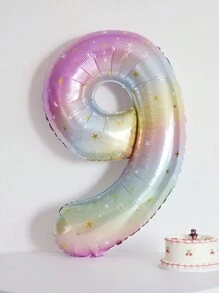 1 pieza Globo con diseño de número para decoración de fiesta
