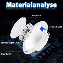 Froadp LED Recessed Spotlights 5W Led Recessed Spotlight LED Ceiling Spotlight Recessed Lighting Ceiling Lamp For Bathroom Kitchen Bedroom - White Hot - View 3