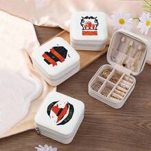 Halloween Theme Customized Women's Jewelry Storage Box With Personalized Name, Fashionable And Personalized Leather Jewelry Storage Box,Exquisite And Memorable Holiday Gift For Mom On Mother's Day, Best Friends, And Anniversaries. - Multicolor - View 3