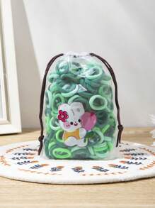 100pcs Children Small Hair Bands Baby Girl Headbands Colorful Kid Elastic Hair Tie Nylon Scrunchie Hair Rope Hair Accessories