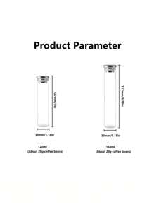 1pc Coffee Bean Cellar Tubes Single Dose Coffee Bean Storage With Hopper Tubes With Exhaust Valve, - Multicolor - View 2