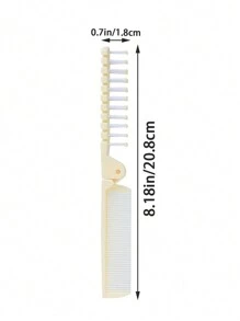 1pc Foldable Travel Portable Comb & Hair Brush, Compact Folding Pocket Comb, Anti-Static Dual-Sided Brush For Daily Hair & Beard Grooming, Unisex, Hair Brush, Comb, Hair Tools, Hair Products And Accessories For Barber Salon Beauty Back To School, Travel Holiday Essentials, Hair Accessories Brushes, Hair Brush, Comb, Slick Back Brush, Hairbrush, Edge Brush Hair Brush, Detangling Brushes, Hair Tools, Hair Stuff, Hair Care, Curly Hair Brush, Barber, Hairdressing Equipment, Small Comb, Mini Hairbrush, Hairstyle, Hairdressing,Hair Brush,Slick Back Brush,Styling Brush,Curly Hair Brush,Edge Brush,Hair Comb,Brush Hair,Hair Brush Set,Comb Hair,Comb For Curls,Detangling Brush,Hair Brush For Women,Hair,Travel,Hair Products,Hair Tools,Hair Stuff,Barber,Barber Accessories,Barbershop,Hairdressing Equipment - Multicolor - View 9