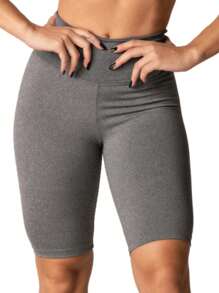 Women's Suplex Bermuda Shorts, High Waist, Thick Girl - màu đen - Xem 10