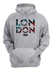 Men's Casual Sweatshirt London City Cold Weather Top - 灰色 - 查看 1