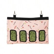 1 件装大容量干草袋，用于喂养兔子、仓鼠、小宠物、豚鼠悬挂式草料喂食袋 - 彩色 - 查看 15