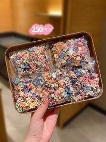 50/100/150/200 件迷你可爱女孩发夹 - 彩色 - 查看 2