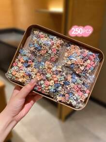 50/100/150/200 件迷你可爱女孩发夹 - 彩色 - 查看 3