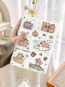 Capybara Pattern Protective Case Compatible With IPad, IPad 9th/8th/7th Gen 10.2 Inch, New IPad 10th Gen, With Auto Wake/Sleep Function, Four-Corner Drop Protection, Dedicated Pencil Slot To Carefully Protect Against Loss And Drop, Creative Gift For Birthday, Wedding, Holiday
