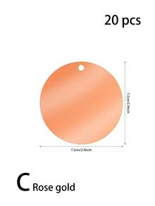 20pcs Clear Round Acrylic Blank Discs With Holes, Suitable For Christmas Tree Decor,Christmas Gift - Multicolor - View 7